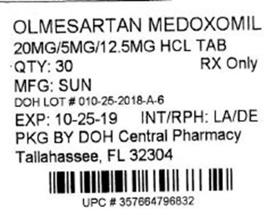 Label Image For 20mg  /  5mg  /  12.5mg (Olmesartan Medoxomil)